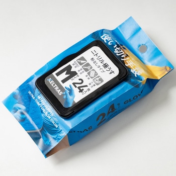 ニトリル極うす手袋粉なし 24枚入 9010 カジメイク