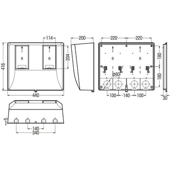 電力量計ボックス (スマートメーター用・隠ぺい型) 未来工業