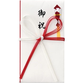 コットン祝金封 赤白5本花結び 御祝 マルアイ