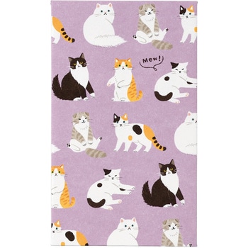 どうぶつ ぽち袋 ネコパープル マルアイ