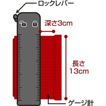 「補助ツールOKUnoTE」型取りゲージ WAKA