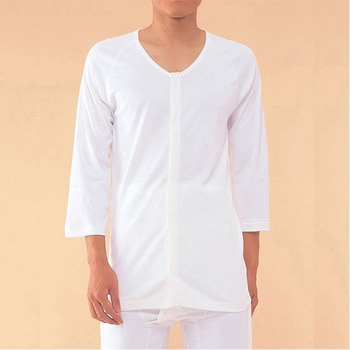 紳士婦人共用前開き袖なしボディシャツ 神戸生絲