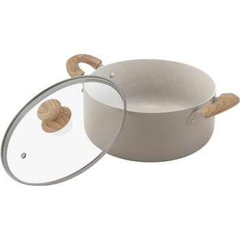 ナチュかるフライパン両手鍋24cm IHガス火対応 アイリスオーヤマ