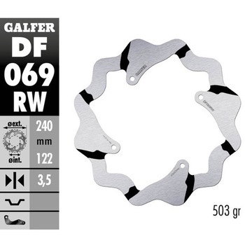 Galfer / ガルファー ブレーキディスク Fixed Wave 溝付き | DF069RW GALFER(ガルファー)