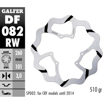 Galfer / ガルファー ブレーキディスク Fixed Wave 溝付き | DF082RW GALFER(ガルファー)