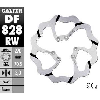 Galfer / ガルファー ブレーキディスク Fixed Wave 溝付き | DF828RW GALFER(ガルファー)