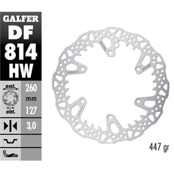 Galfer / ガルファー ブレーキディスク フィックスドシャーク フロント | DF814HW GALFER(ガルファー)