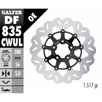 Galfer / ガルファー ブレーキディスク フロートウェーブ BK BGHT | DF835CWUL - GALFER(ガルファー)