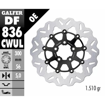 Galfer / ガルファー ブレーキディスク フロートウェーブ BK BGHT | DF836CWUL GALFER(ガルファー)