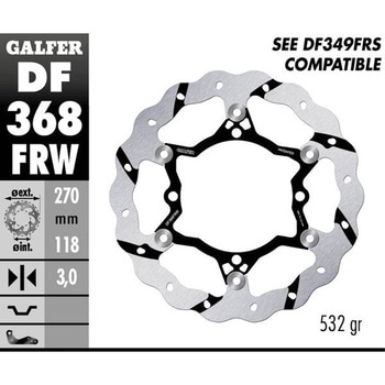 Galfer / ガルファー ブレーキディスク フロートウェーブ 溝付き | DF368FRW GALFER(ガルファー)