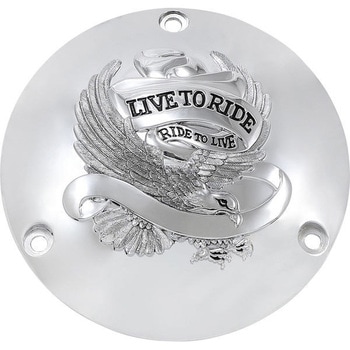 Drag Specialties DERBY COVER LTR 3-H CHR | 33-0010CA - DRAG SPECIALTIES(ドラッグスペシャリティーズ)