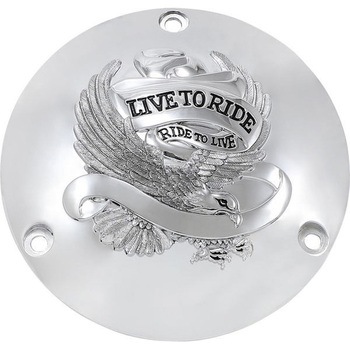 Drag Specialties DERBY COVER LTR 3-H CHR | 33-0010CA - DRAG SPECIALTIES(ドラッグスペシャリティーズ)