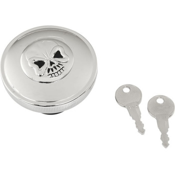 Drag Specialties CAP VNT W/LOCK SKL CHR | 03-0320AS-A DRAG SPECIALTIES(ドラッグスペシャリティーズ)