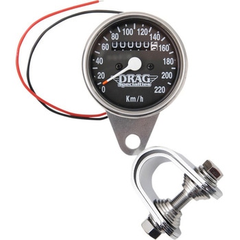 Drag Specialties SPEEDO 2:1 CHR/BLK KM/H | 21-6808DS DRAG SPECIALTIES(ドラッグスペシャリティーズ)