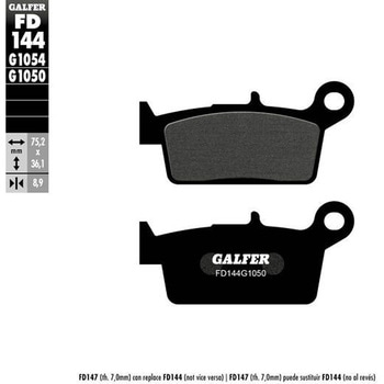 Galfer / ガルファー ブレーキパッド セミメタル スクーター | FD144G1050 GALFER(ガルファー)