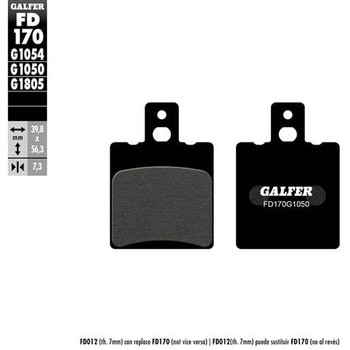 Galfer / ガルファー ブレーキパッド セミメタル スクーター | FD170G1050 GALFER(ガルファー)