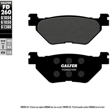 Galfer / ガルファー ブレーキパッド セミメタル | FD260G1054 GALFER(ガルファー)