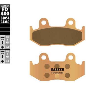 Galfer / ガルファー ブレーキパッド シンタードメタル スクーター | FD400G1380 GALFER(ガルファー)