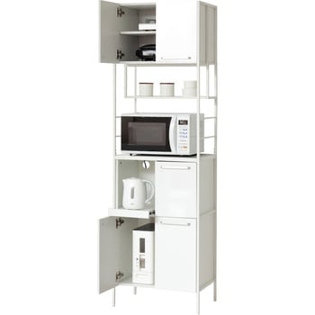 NEWアート食器棚60-200(鏡面ホワイト) クロシオ