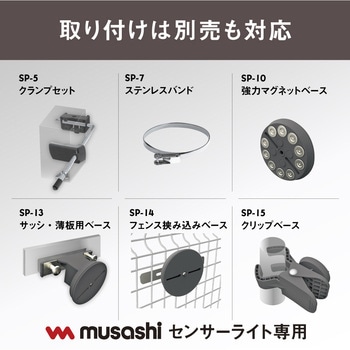 14W×2灯 マルチアーム式LEDセンサーライト ムサシ