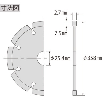 SLA355 ダイヤモンドホイール ALC用 1枚 ロブスター(ロブテックス