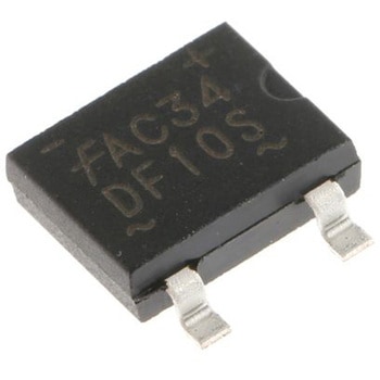 onsemi 整流用 ブリッジダイオード 単相 1.5A， 1000V， 8.51 x 6.5 x 2.6mm， DF10S onsemi