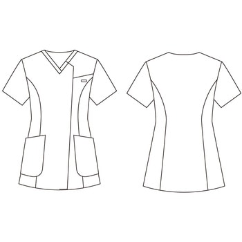 スクラブ レディス 半袖 uka scrub study