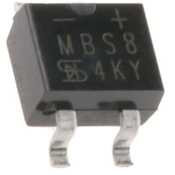 Taiwan Semiconductor 整流用 ブリッジダイオード 単相 800mA， 800V， 4.9 x 4 x 2.7mm， MBS8 TAIWAN SEMICONDUCTOR