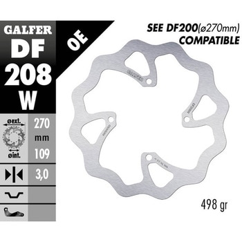 Galfer / ガルファー ブレーキディスク Fixed Wave 270MM | DF208W GALFER(ガルファー)