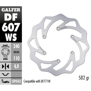 Galfer / ガルファー ブレーキディスク Fixed Wave 240MM | DF607WS GALFER(ガルファー)