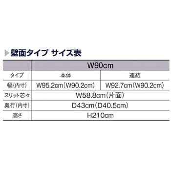 UR壁面タイプ W90cm【ブラック枠】 アズワン