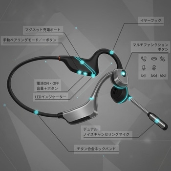 MNC10pro ワイヤレス骨伝導ヘッドセット Move