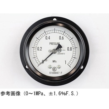 密閉型圧力計(60Φ)0.1MPa 埋込形D枠(取付穴) BA15-271シリーズ 長野計器