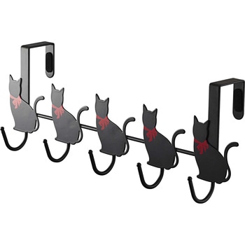 ドアハンガー 猫 5連横型 山崎実業