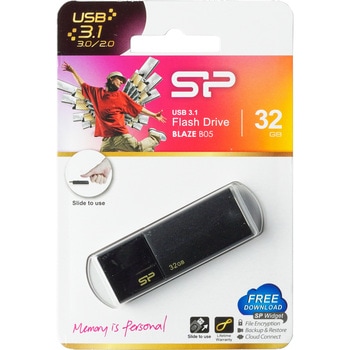 SP032GBUF3B05V1K USB3.0スライド式USBメモリー Blaze B05 1本 シリコンパワー(Silicon Power)  【通販モノタロウ】