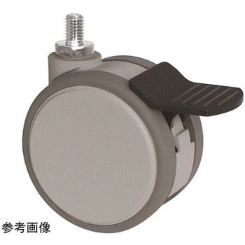 双輪キャスター Φ75 自在ダブルストッパー付 ネジ式(大)レバー F075Nシリーズ 東海キャスター