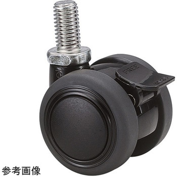 双輪キャスター Φ40 自在ストッパー付 ネジ式 TE40シリーズ 東海キャスター