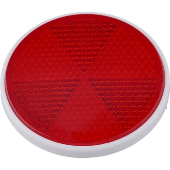 20枚(234) 中穴赤レッド丸型リフレックス円形リフレクター反射鏡トラック車検