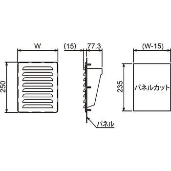 SHINOHARA/篠原電機 薄型防噴流ギャラリーファン付 GTS-20W-F1