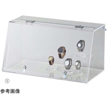 鍵付きショーケース 白色LED照明付き 61-756-86シリーズ アズワン