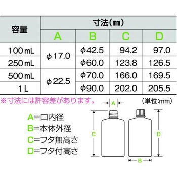 標準規格瓶 角型細口(ナチュラル)滅菌済 1129シリーズ NIKKO(ニッコーハンセン)