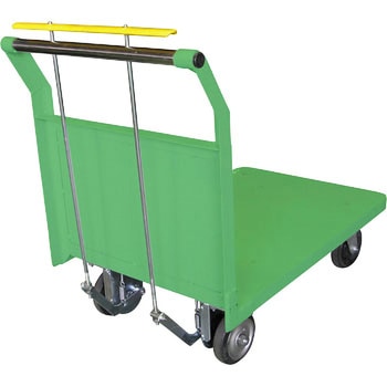 アングル製片袖四輪運搬車ハンドストッパー付 神戸車輌製作所