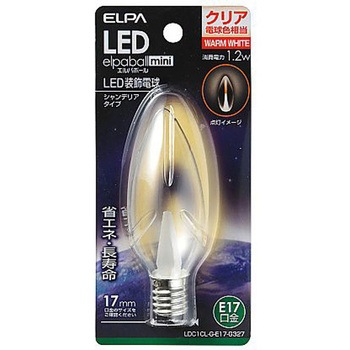 LEDシャンデリア電球(クリア電球色 EA758XAシリーズ エスコ
