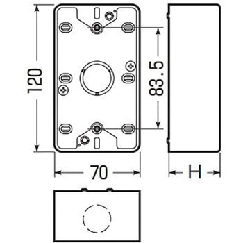 露出ボックス(1個用) EA940CSシリーズ エスコ
