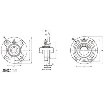 印ろう付丸フランジ形ユニット EA966MLシリーズ エスコ