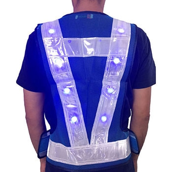青色LED電飾ベスト 富士手袋工業(天牛)