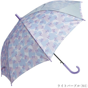 女児キッズハートリボン柄長傘 58cm 10002715シリーズ 丸十コーポレーション