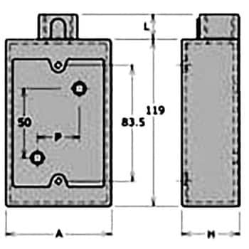 S22Z28 露出スイッチボックス (厚鋼用 HDZ/鋳鉄製) 1個 外山電気 