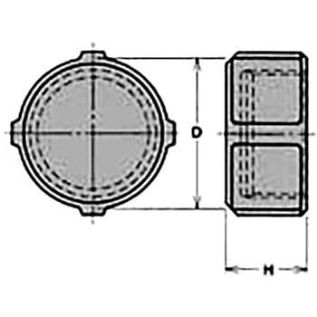 PCZ36 パイプキャップ(電線配管用)鋳鉄製 厚鋼用 1袋(12個) 外山電気 