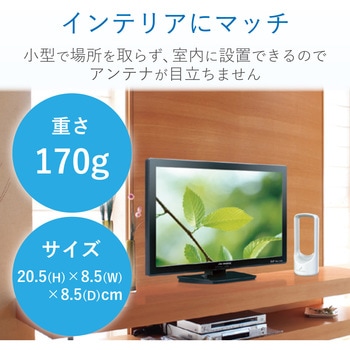 アンテナ 地デジ 室内アンテナ ブースター内蔵 UHF 強電界地域用 省スペース設計 受信チャンネル：13～52ch DXアンテナ